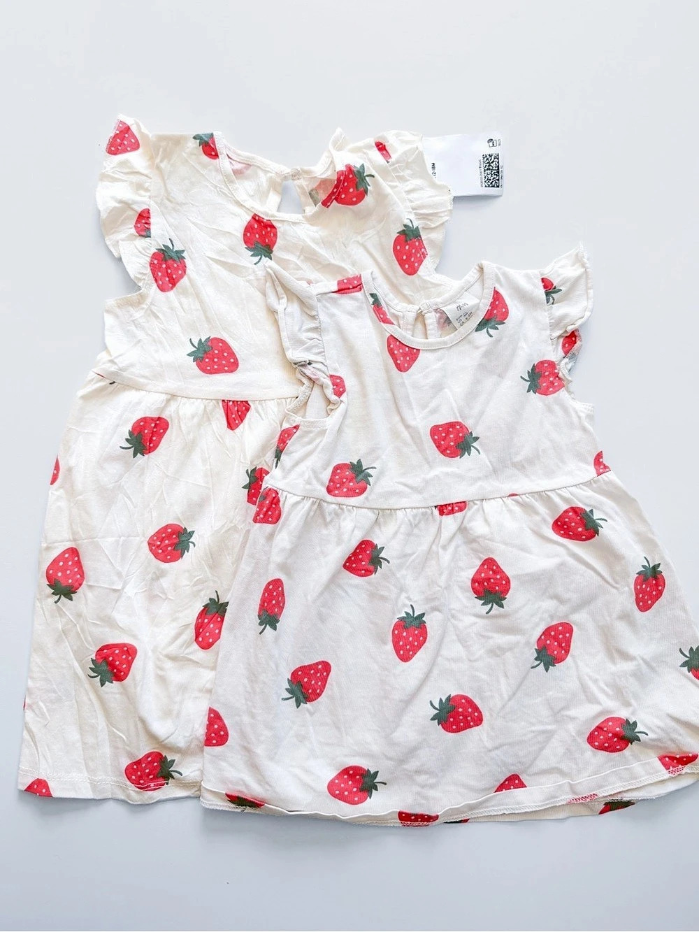 H&M Strawberry Print Flutter Sleeve Dress Bundle
